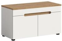 xonox.home Schuhbank Canu, Sitzbank in Wei&szlig;/ Artisan Eiche Nachbildung 80 x 45...