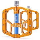 LuxusKollektion Plattformpedale MTB Pedale Alu 9/16 Zoll Gold abnehmbare Pins