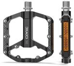 LuxusKollektion Plattformpedale Fahrradpedale CNC Aluminium Reflektor Schwarz