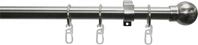 GARDINIA Gardinenstange Set Metall, 1-l&auml;ufig, Fixma&szlig;, mit Bohren, verschraubt,