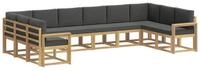 vidaXL Gartenlounge-Set Outdoor-Sofagarnitur 10 stk. Wei&szlig; und Anthrazit,...
