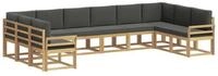 vidaXL Gartenlounge-Set Outdoor-Sofagarnitur 10 stk. Wei&szlig; und Anthrazit,...