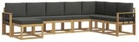 vidaXL Gartenlounge-Set Outdoor-Sofagarnitur 8 stk. Wei&szlig; und Anthrazit, (8-tlg)