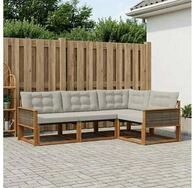 vidaXL Gartenlounge-Set vidaXL Outdoor-Sofagarnitur 4 stk. Nat&uuml;rlich und...