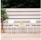 Homestyle4u Gartenstuhl Balkonst&uuml;hle 4er Set Gartenm&ouml;bel stapelbar Kunststoff