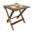 relaxdays Klapptisch Quadratischer Klapptisch aus Akazienholz (1-St)