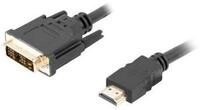 Lanberg CA-HDDV-10CC-0018-BK Videokabel-Adapter 1,8 m HDMI Typ A (Standard)