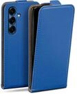 moex Handyh&uuml;lle f&uuml;r Samsung Galaxy S25 H&uuml;lle Klappbar Flip Case Dunkelblau...