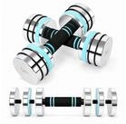 relaxdays Hantel-Set Hanteln verstellbar 2er Set, silber