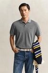 Poloshirt GANT "2 TONE", Herren, Gr. L, grau (evening blau), Jersey,...
