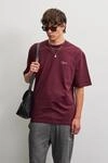 T-Shirt PEGADOR "Pike Oversized Tee", Herren, Gr. XS, rot (washed dunkelrot beige),
