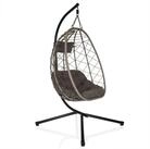 hjh LIVING H&auml;ngesessel H&auml;ngesessel Cocova Stoff, PE-Rattan, Eisen,...