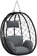vidaXL Hollywoodschaukel H&auml;ngendes Ei-Stuhl Poly-Rattan 91 x 54,5 x 107 cm