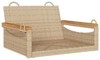 vidaXL Gartenbank H&auml;ngesessel Beige 63x62x40 cm Poly Rattan (1-St)