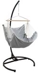 AMANKA H&auml;ngestuhl XL H&auml;ngesessel Relaxsessel 155x125cm in Lilac Grau mit 210cm