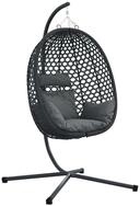 vidaXL Hollywoodschaukel H&auml;ngendes Ei-Stuhl Poly-Rattan 104 x 100 x 191 cm...