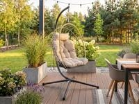 Beautysofa H&auml;ngesessel MYKONOS mit stabiler Stahlrahmen (10 cm Sitzkissen,