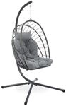Beautysofa H&auml;ngesessel MYKONOS mit stabiler Stahlrahmen (10 cm Sitzkissen,