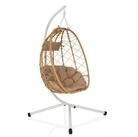 hjh LIVING H&auml;ngesessel H&auml;ngesessel Cocova Stoff, PE-Rattan, Eisen,...