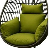 Homescapes Sitzkissen H&auml;ngesessel-Kissen Outdoor &ndash; Gr&uuml;n mit Kopfst&uuml;tze