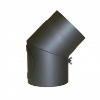 Kamino Flam Ofenrohr Bogen 45&deg;Senotherm&reg;gussgr.2mm m.T&uuml;r150mm 331885, (1-tlg)