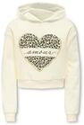 Kapuzensweatshirt KIDS ONLY "KOGCOOPER LIFE HEART LS HOODIE SWT NOOS", M&auml;dchen, Gr.