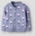 Name It Sweatjacke NMFOLINIAS LS SWE CARD BRU PB Baumwolle, Alloverdruck