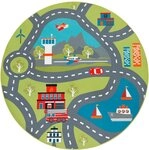 Paco Home Kinderteppich Bino 562, rund, H&ouml;he: 4 mm, Kurzflor,