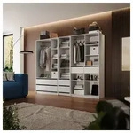 Vicco Kleiderschrank Elmo, Wei&szlig;, 100 x 200 cm 3er Set (3-St)