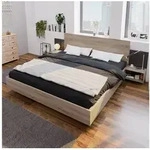 STILVORA Massivholzbett 160&times;200 mit 2 Nachttischen,Bettgestell Holzbett mit