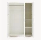 en.casa Kleiderschrank &raquo;Eiselfing&laquo; 3 T&uuml;ren, 4 F&auml;cher 176x120x52 cm Wei&szlig;
