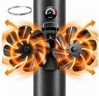 relaxdays Kaminventilator f&uuml;r Ofenrohr magnetisch