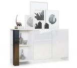 Vladon Sideboard Canto (Sideboard, mit 2 T&uuml;ren und 6 F&auml;chern), Wei&szlig; matt,...