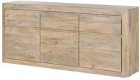 Massivmoebel24 Sideboard TORONTO (Massivholz), Mango 185x40x80 wei&szlig; lackiert...