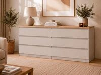 Home affaire Kommode Naia - 6 Schubladen & grifflose Front, Made in Denmark...