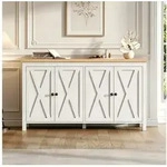 STILVORA Sideboard in Wei&szlig; Aufbewahrungsschrank mit Verstellbare Einlegeb&ouml;den