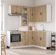 vidaXL H&auml;ngeschrank vidaXL K&uuml;cheneinheit KALMAR 8 stk. Sonoma-Eiche...