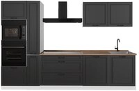 Vicco K&uuml;chenzeile R-Line, Anthrazit Landhaus/Wei&szlig;, 310 cm Arbeitsplatte...
