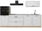Vicco K&uuml;chenzeile R-Line, Wei&szlig; Landhaus/Goldkraft Eiche, 280 cm Arbeitsplatte