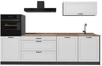Vicco K&uuml;chenzeile R-Line, Wei&szlig; Landhaus/Anthrazit, 280 cm Arbeitsplatte...