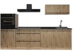 Vicco K&uuml;chenzeile R-Line, Artisan-Eiche/Goldkraft Eiche, 280 cm ohne...