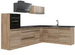 Vicco Winkelk&uuml;che R-Line, Sonoma/Goldkraft Eiche, 287 x cm Arbeitsplatte...