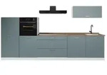 Vicco K&uuml;chenzeile R-Line, Blau-Grau/Wei&szlig;, 340 cm ohne Arbeitsplatte blau|grau