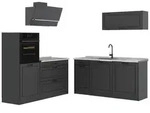 Vicco K&uuml;chenzeile R-Line, Anthrazit Landhaus/Anthrazit, 160 cm Arbeitsplatte...