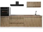 Vicco K&uuml;chenzeile R-Line, Artisan-Eiche/Wei&szlig;, 280 cm Arbeitsplatte Goldkraft...