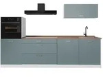 Vicco K&uuml;chenzeile R-Line, Blau-Grau/Wei&szlig;, 280 cm ohne Arbeitsplatte blau|grau