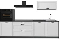 Vicco K&uuml;chenzeile R-Line, Wei&szlig; Landhaus/Anthrazit, 280 cm Arbeitsplatte...
