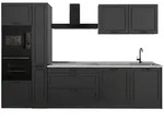 Vicco K&uuml;chenzeile R-Line, Anthrazit Landhaus/Anthrazit, 310 cm Arbeitsplatte...