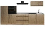 Vicco K&uuml;chenzeile R-Line, Artisan-Eiche/Goldkraft Eiche, 340 cm Arbeitsplatte