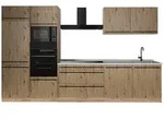 Vicco K&uuml;chenzeile R-Line, Artisan-Eiche/Goldkraft Eiche, 340 cm Arbeitsplatte...